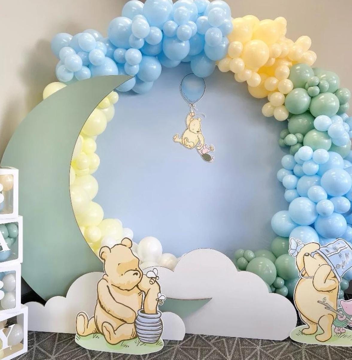 Classic Winnie the pooh babyshower, Classic bear, winnie the poohdecor, cutouts, lawn signs, yard sign, backdrop centerpieces, high res - EzCutoutz