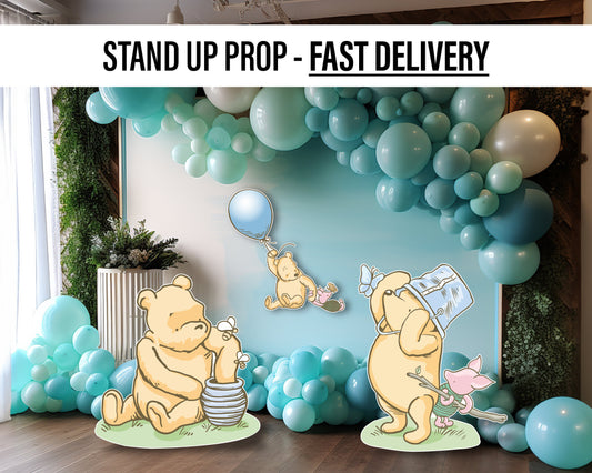 Classic Winnie the pooh babyshower, Classic bear, winnie the poohdecor, cutouts, lawn signs, yard sign, backdrop centerpieces, high res - EzCutoutz