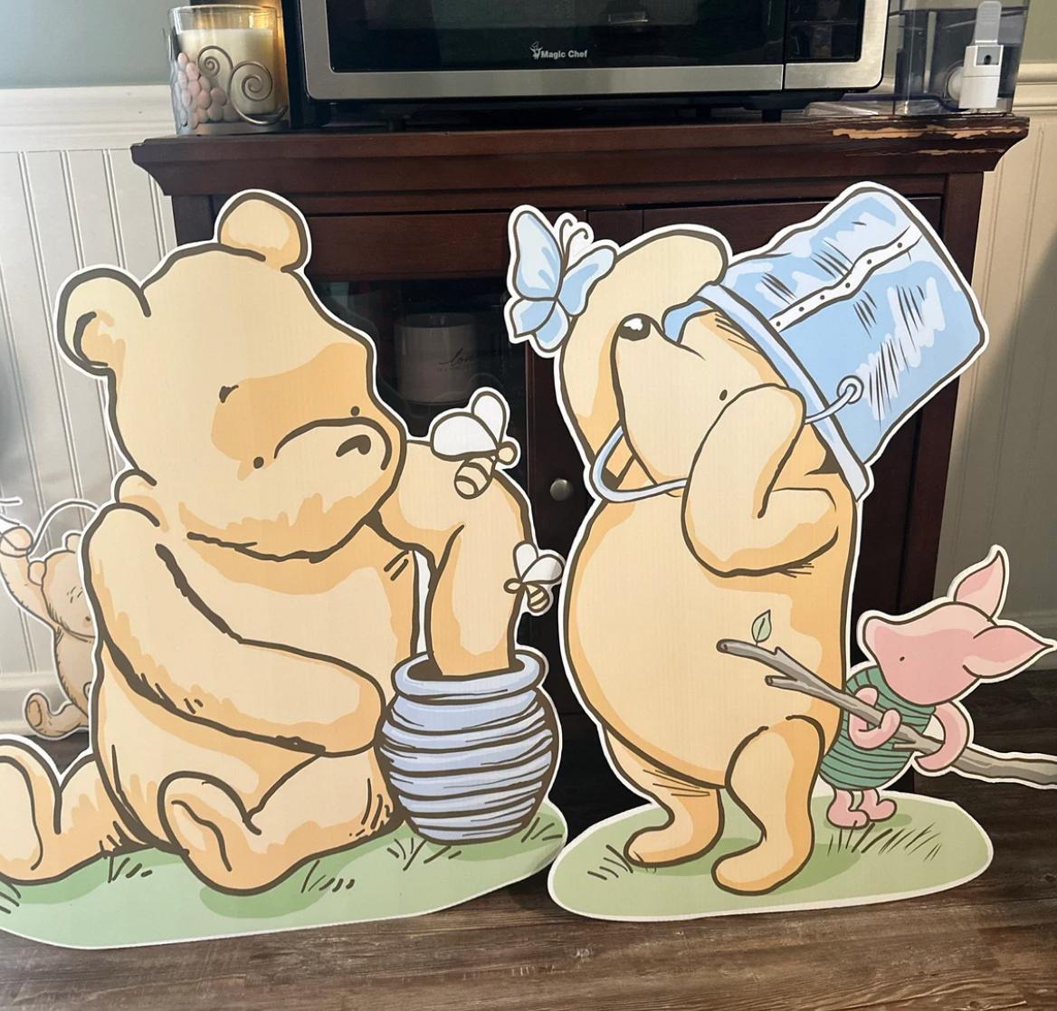 Classic Winnie the pooh babyshower, Classic bear, winnie the poohdecor, cutouts, lawn signs, yard sign, backdrop centerpieces, high res - EzCutoutz