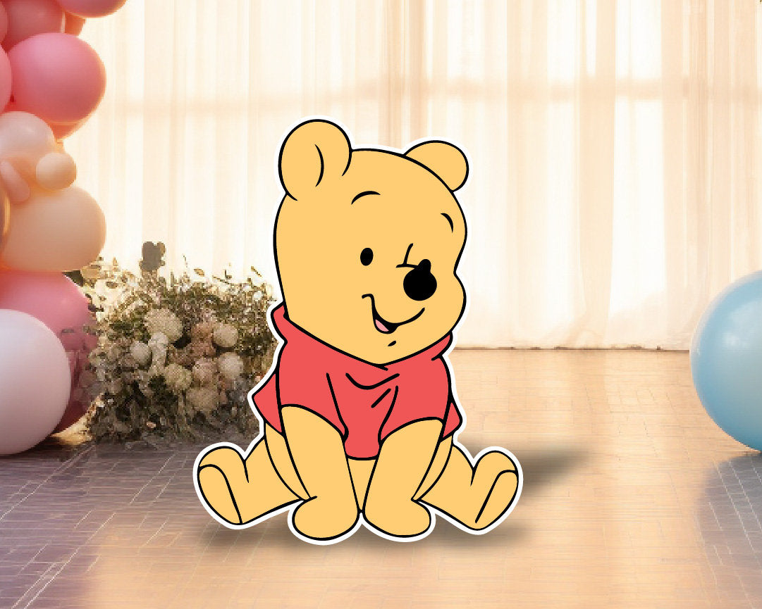 Baby winnie the pooh set babyshower, Classic bear, winnie the pooh decor, cutouts, lawn signs, yard sign, backdrop centerpieces, high res - EzCutoutz