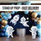 Cute Baby Astronaut Cutouts watercolor Outerspace Cutouts centerpieces astro standee, Space themed Party Decor, table toppers babyshower - EzCutoutz