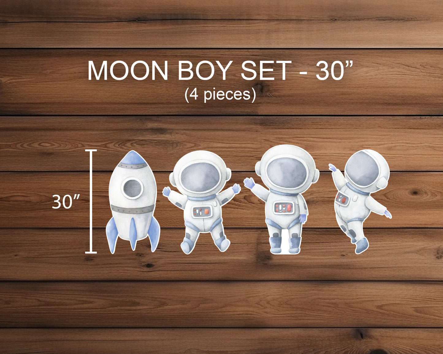 Cute Baby Astronaut Cutouts watercolor Outerspace Cutouts centerpieces astro standee, Space themed Party Decor, table toppers babyshower - EzCutoutz