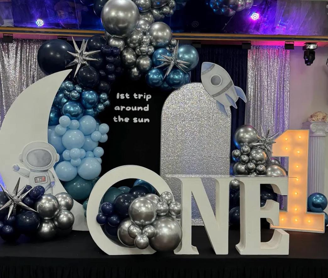 Cute Baby Astronaut Cutouts watercolor Outerspace Cutouts centerpieces astro standee, Space themed Party Decor, table toppers babyshower - EzCutoutz