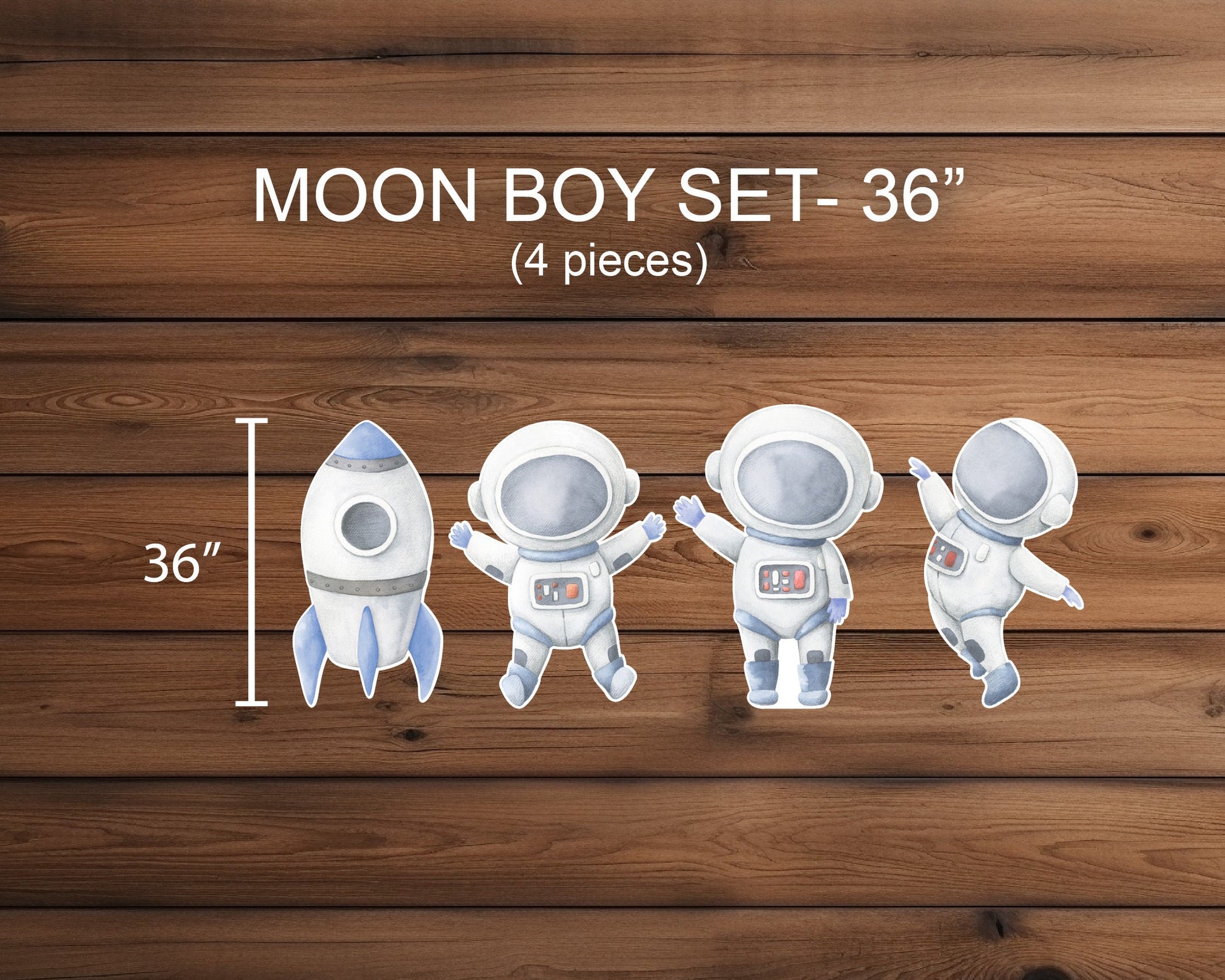 Cute Baby Astronaut Cutouts watercolor Outerspace Cutouts centerpieces astro standee, Space themed Party Decor, table toppers babyshower - EzCutoutz