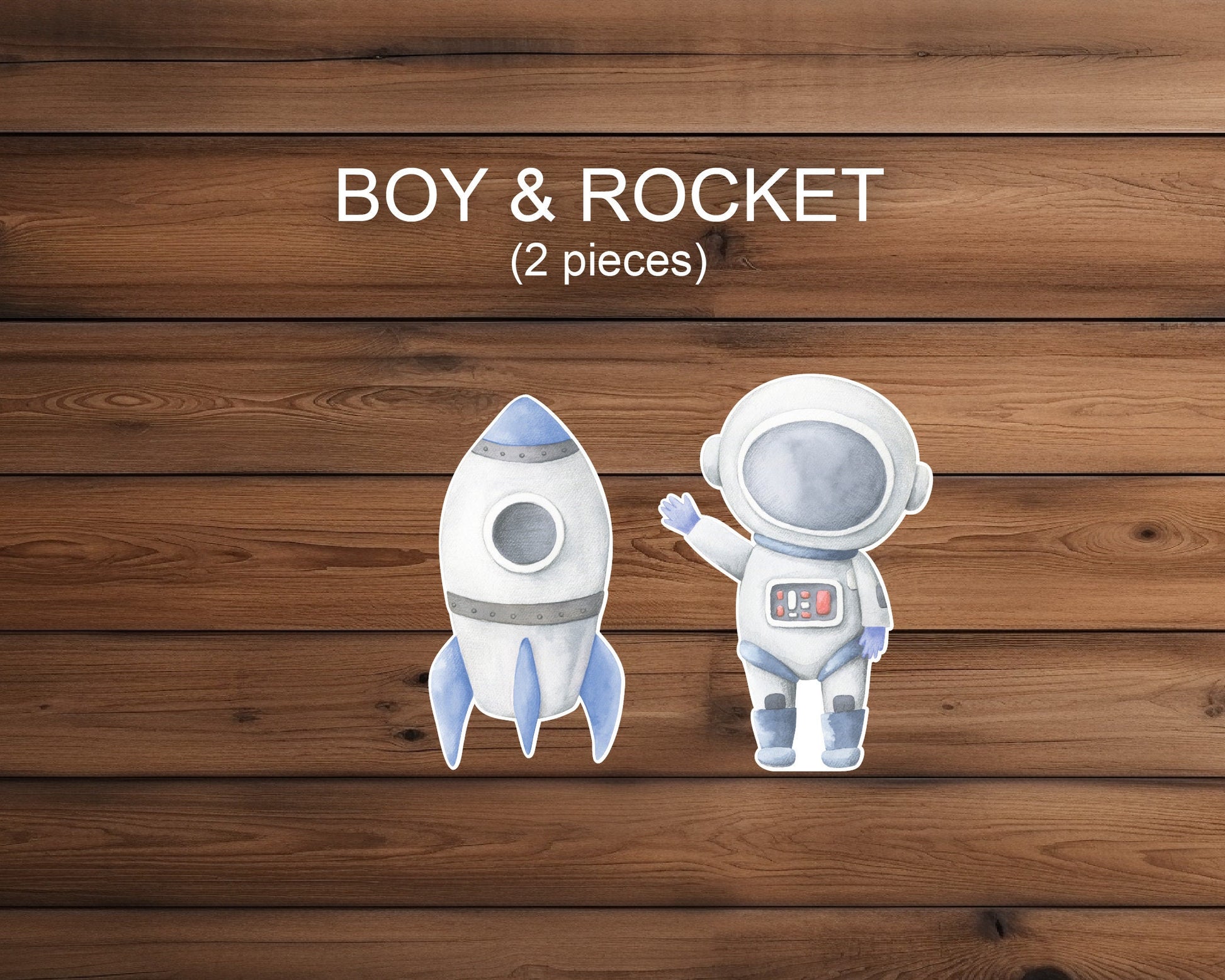 Cute Baby Astronaut Cutouts watercolor Outerspace Cutouts centerpieces astro standee, Space themed Party Decor, table toppers babyshower - EzCutoutz