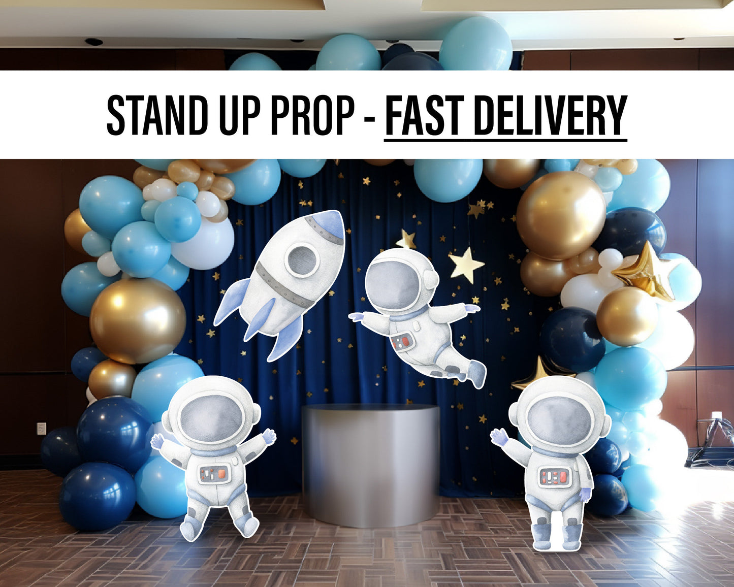 Cute Baby Astronaut Cutouts watercolor Outerspace Cutouts centerpieces astro standee, Space themed Party Decor, table toppers babyshower - EzCutoutz