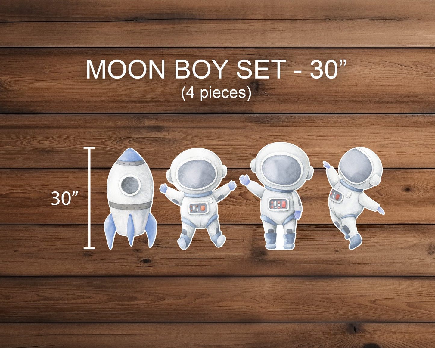 Cute Baby Astronaut Cutouts watercolor Outerspace Cutouts centerpieces astro standee, Space themed Party Decor, table toppers babyshower - EzCutoutz