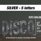 Disco letter cutout decor disco themed, 90s 80s party, groovy lawn signs, yard sign, backdrop centerpieces, high resolution coroplast - EzCutoutz
