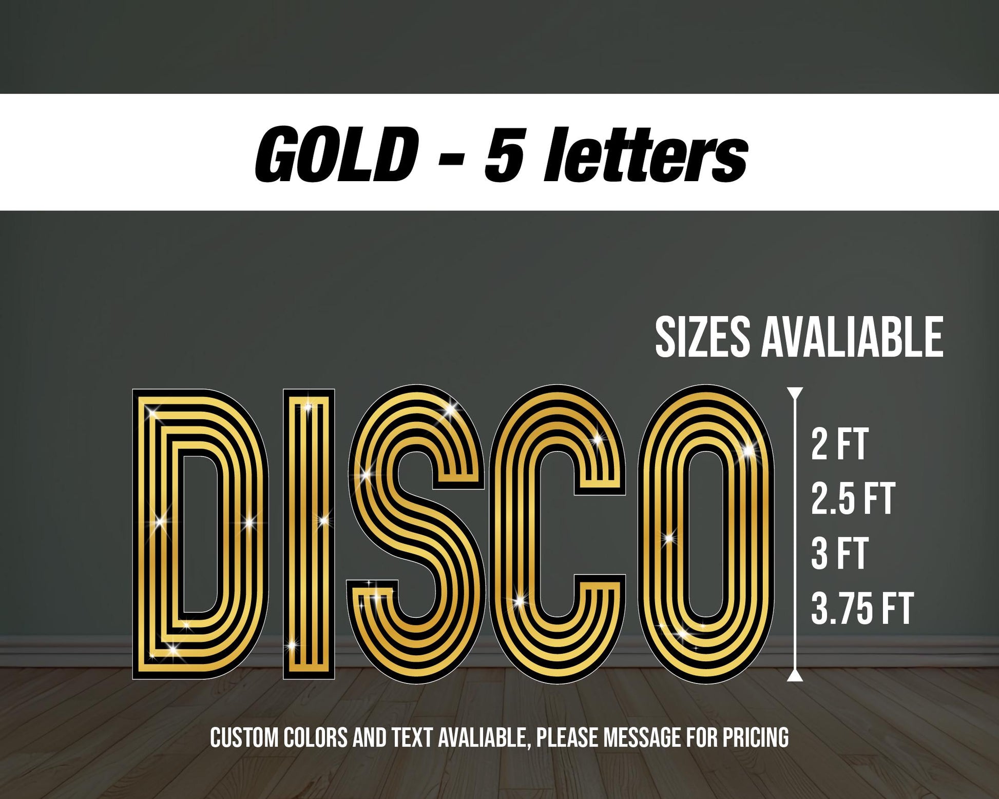 Disco letter cutout decor disco themed, 90s 80s party, groovy lawn signs, yard sign, backdrop centerpieces, high resolution coroplast - EzCutoutz