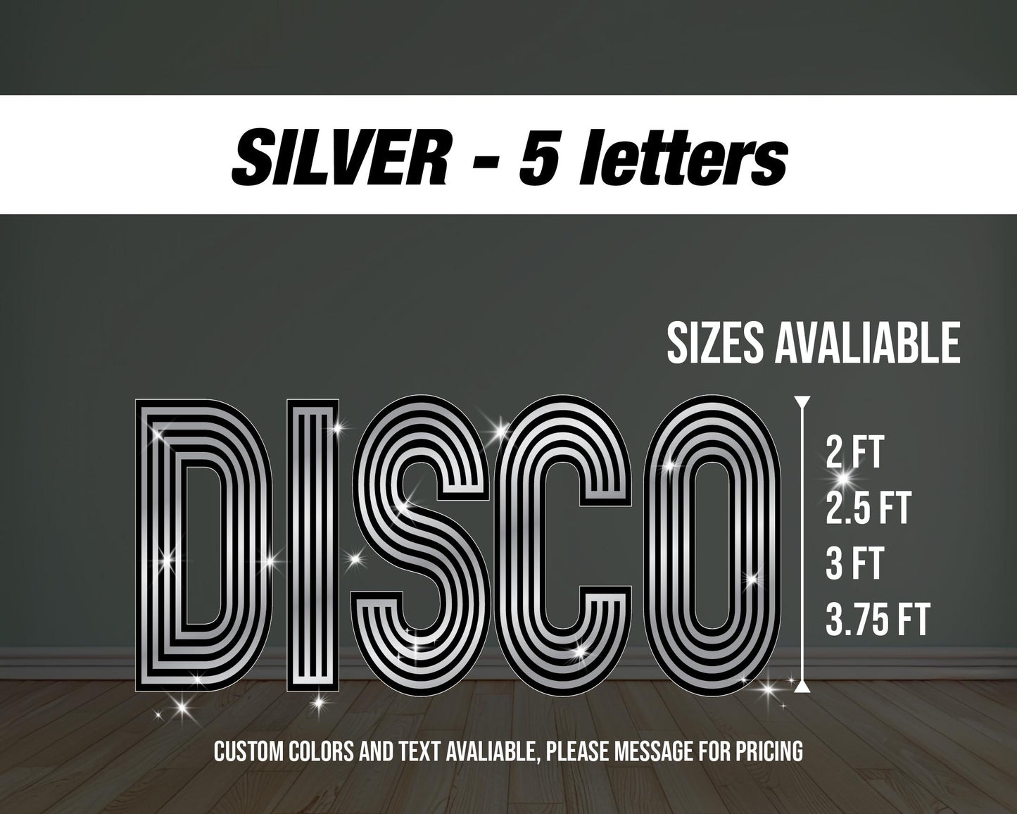 Disco letter cutout decor disco themed, 90s 80s party, groovy lawn signs, yard sign, backdrop centerpieces, high resolution coroplast - EzCutoutz