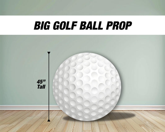 Big Golf Ball Prop Golf themed Panel Backdrop with stands, Golf Props, Golf party, golf ball, mastered backdrop, NOT fabric. 4mm coroplast - EzCutoutz