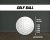 Big Golf Ball Prop Golf themed Panel Backdrop with stands, Golf Props, Golf party, golf ball, mastered backdrop, NOT fabric. 4mm coroplast - EzCutoutz
