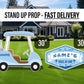 Baby blue golf cutout golf party birthday decor, cut out, lawn signs, yard sign, backdrop centerpieces, high res - EzCutoutz