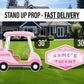 Baby pink golf cutout golf party birthday decor, cut out, lawn signs, yard sign, backdrop centerpieces, high res - EzCutoutz