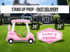 Baby pink golf cutout golf party birthday decor, cut out, lawn signs, yard sign, backdrop centerpieces, high res - EzCutoutz