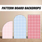 Pattern Panel Backdrop Gingham Pastel Plaid Flannel Backdrops with stands, NOT fabric. 4mm coroplast backdrop - EzCutoutz