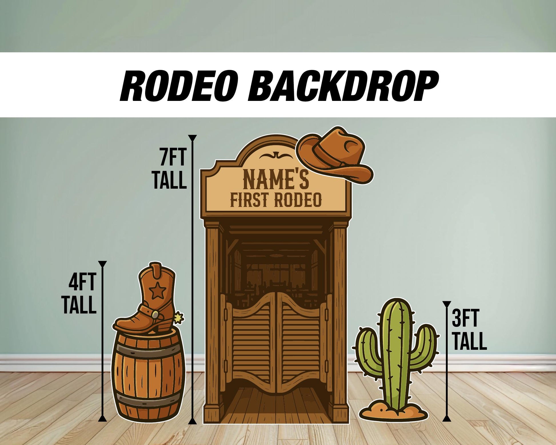 First rodeo backdrop, first birthday cowboy cowgirl western wild west themed rode themed