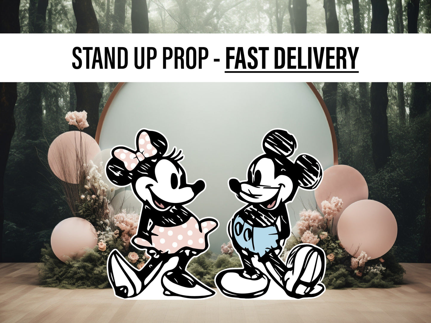 Sketch Mouse Cutout babyshower, Sketch Stand Up Prop standee, lawn signs, yard sign, backdrop centerpieces, high res - EzCutoutz