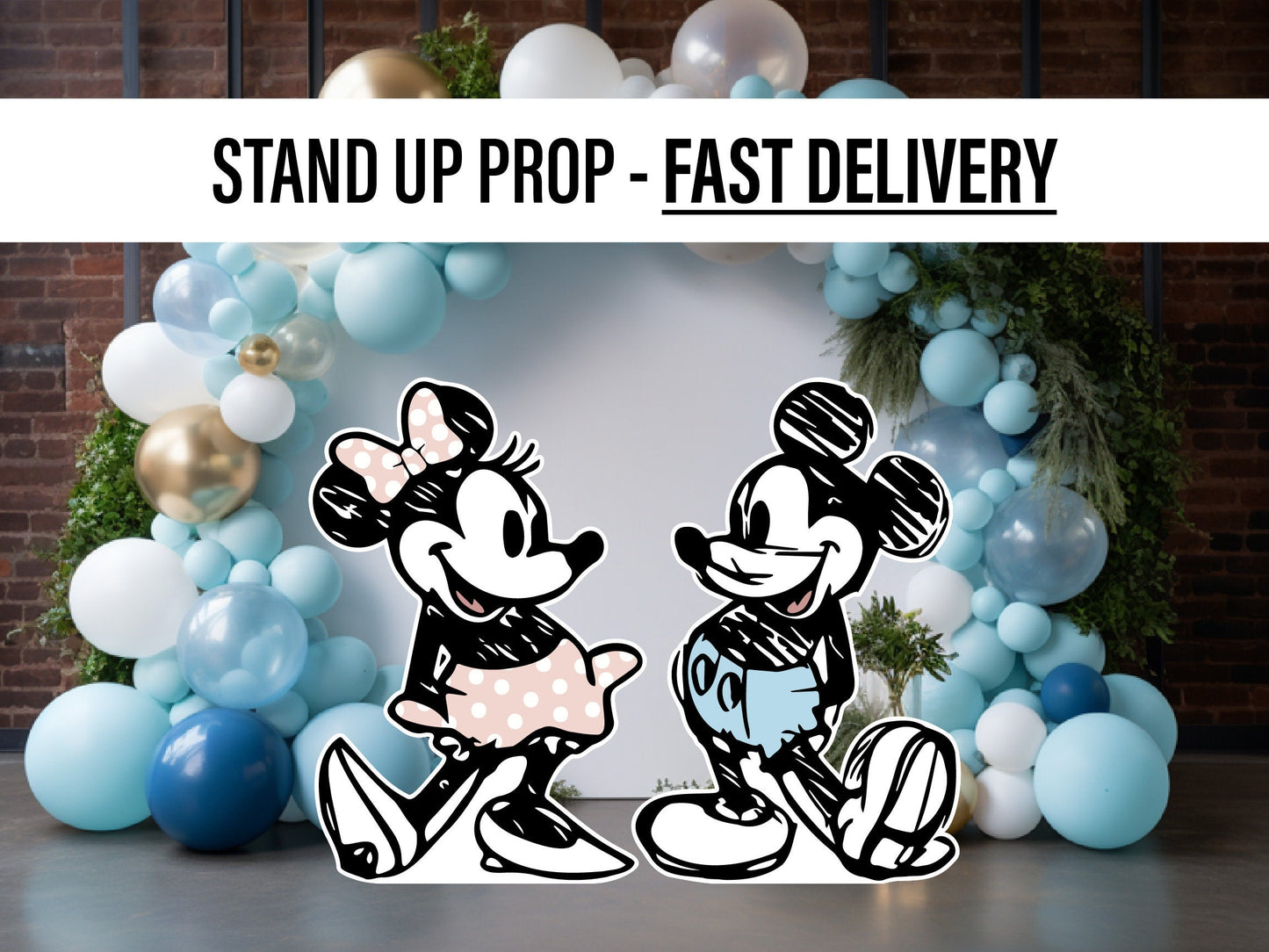 Sketch Mouse Cutout babyshower, Sketch Stand Up Prop standee, lawn signs, yard sign, backdrop centerpieces, high res - EzCutoutz
