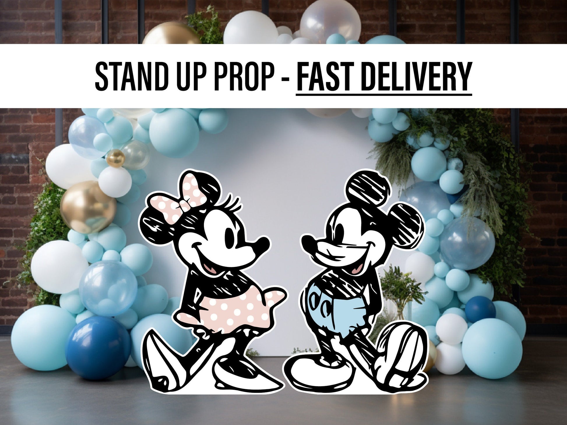 Sketch Mouse Cutout babyshower, Sketch Stand Up Prop standee, lawn signs, yard sign, backdrop centerpieces, high res - EzCutoutz
