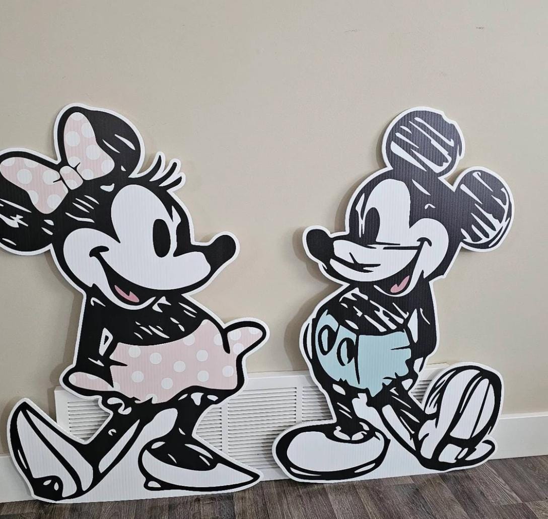 Sketch Mouse Cutout babyshower, Sketch Stand Up Prop standee, lawn signs, yard sign, backdrop centerpieces, high res - EzCutoutz