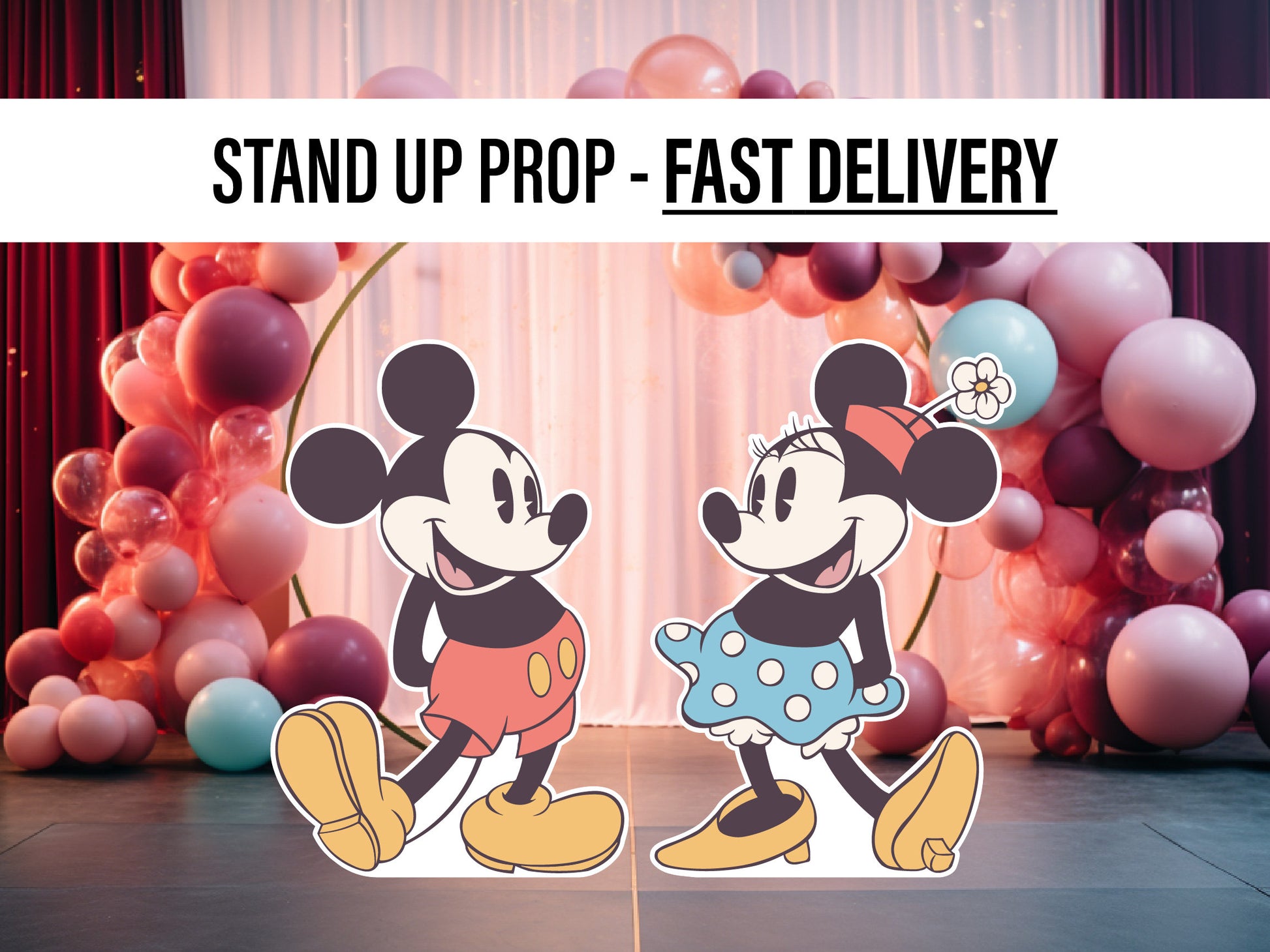 Sketch Mouse Cutout babyshower, Stand Up Prop standee, lawn signs, yard sign, backdrop centerpieces, high res - EzCutoutz