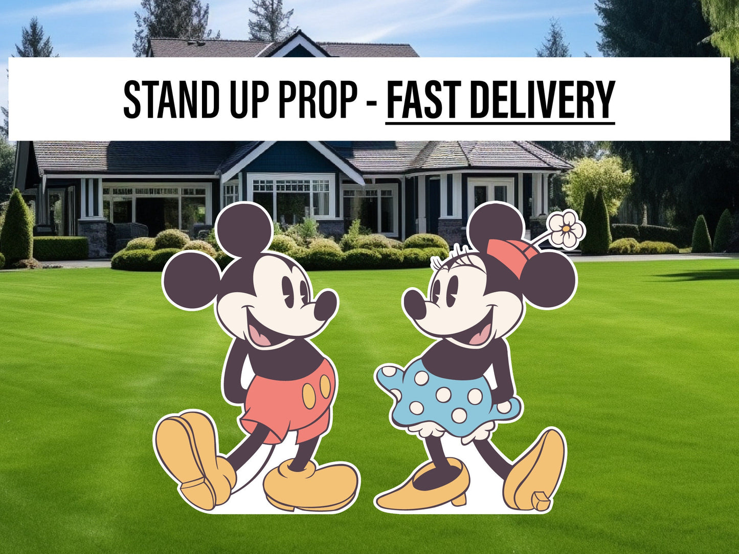 Sketch Mouse Cutout babyshower, Stand Up Prop standee, lawn signs, yard sign, backdrop centerpieces, high res - EzCutoutz