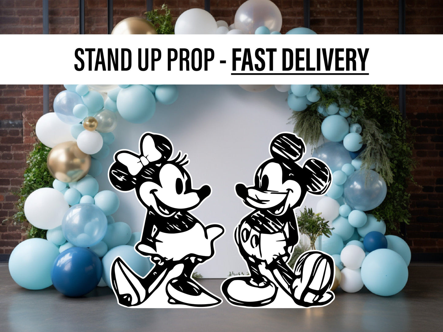 Sketch Mouse Cutout babyshower Sketch Stand Up Prop standee, lawn signs, yard sign, backdrop centerpieces, high res - EzCutoutz