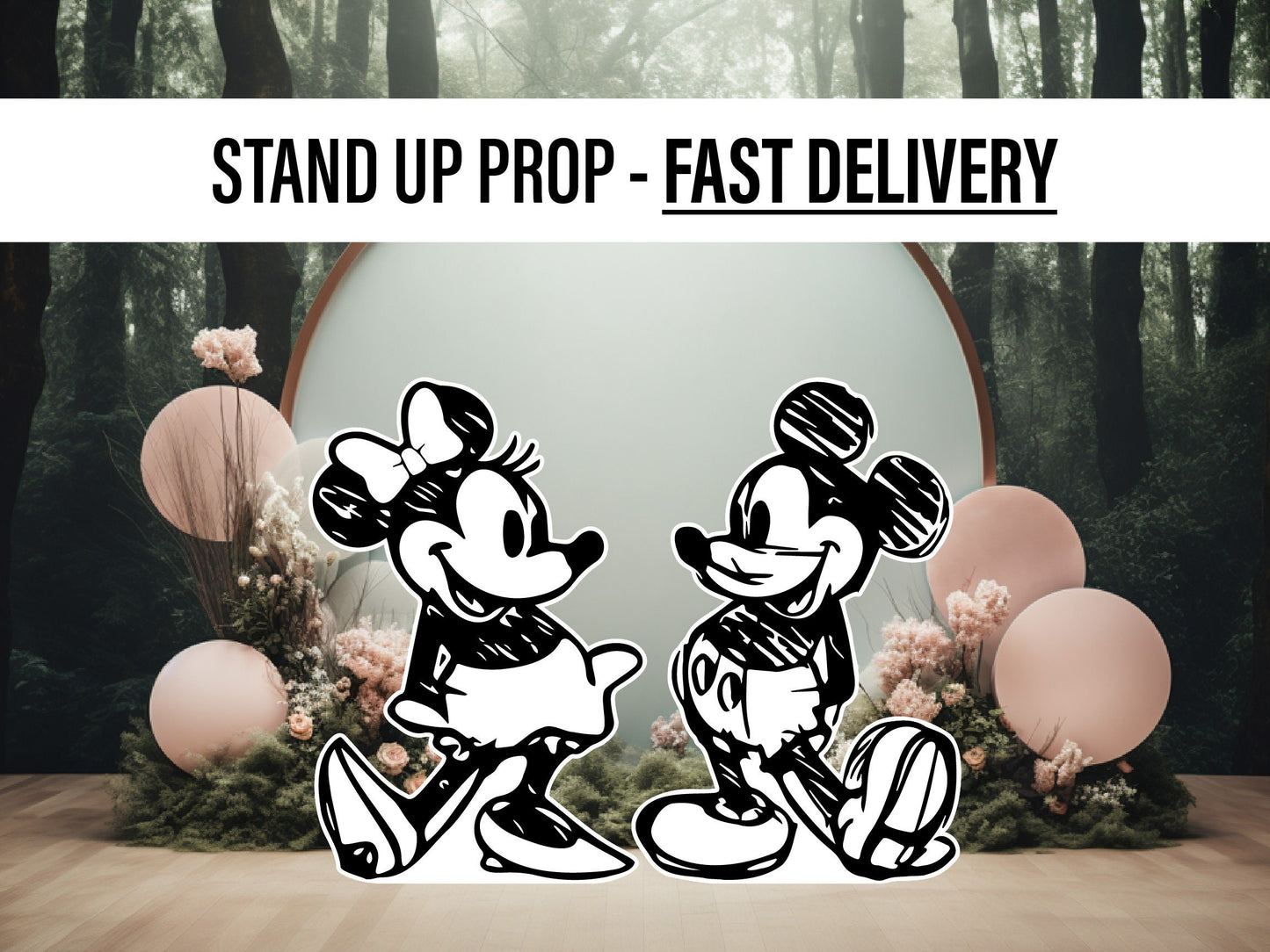 Sketch Mouse Cutout babyshower Sketch Stand Up Prop standee, lawn signs, yard sign, backdrop centerpieces, high res - EzCutoutz