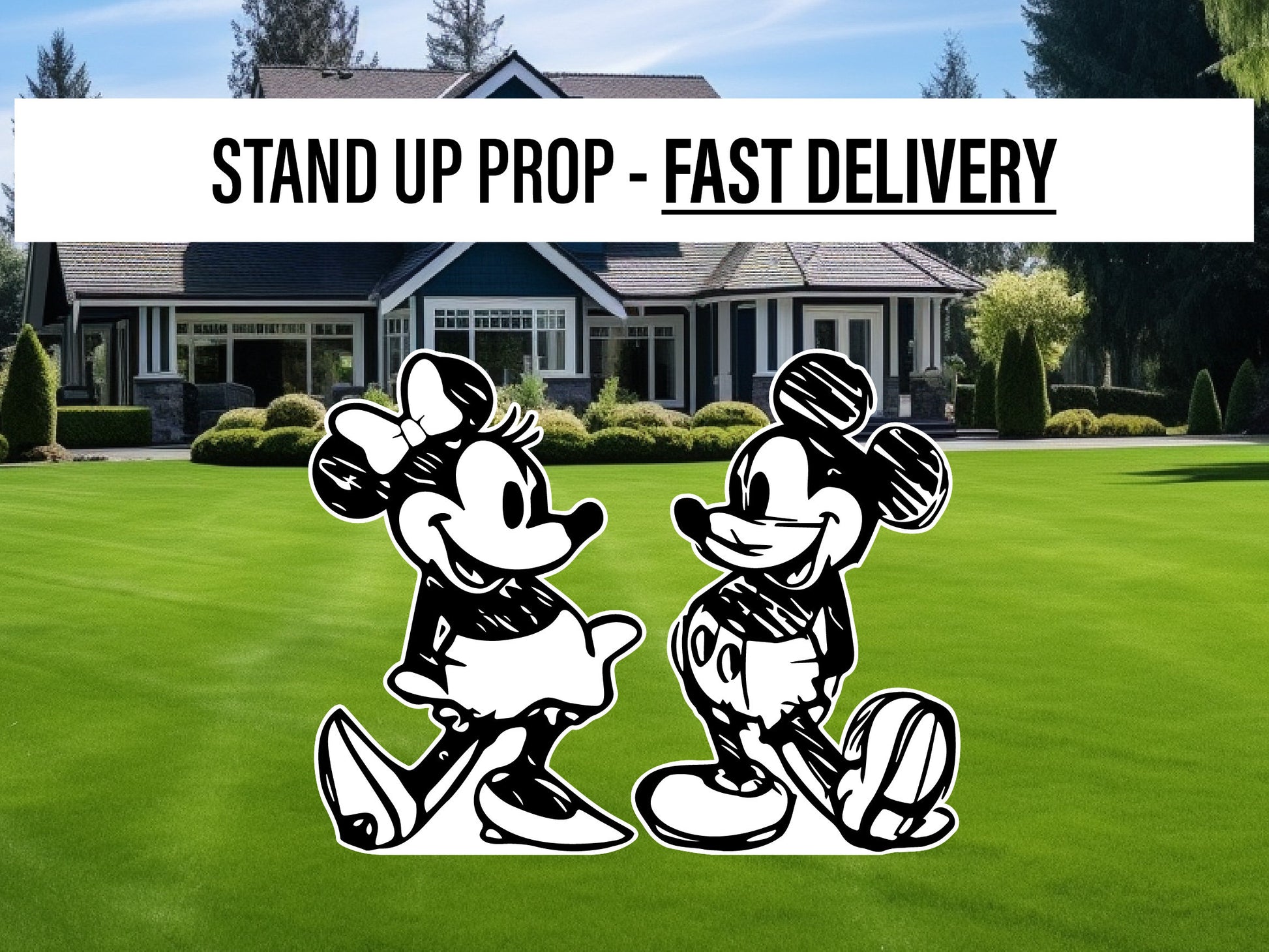 Sketch Mouse Cutout babyshower Sketch Stand Up Prop standee, lawn signs, yard sign, backdrop centerpieces, high res - EzCutoutz