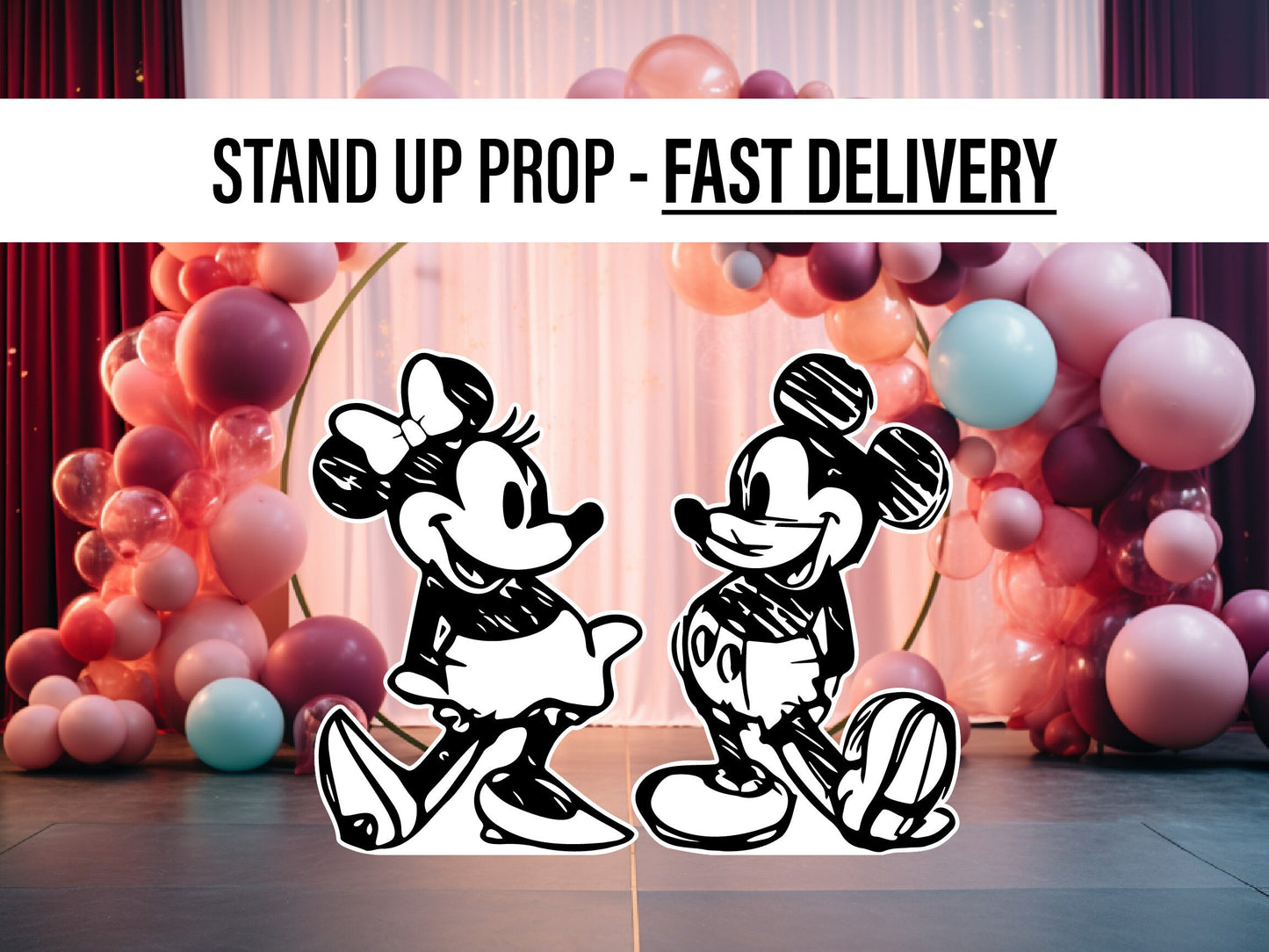 Sketch Mouse Cutout babyshower Sketch Stand Up Prop standee, lawn signs, yard sign, backdrop centerpieces, high res - EzCutoutz