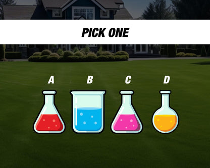 Science party cutout props yard sign lawn sign yard art Mad Scientist Party decorations STEM party flask beaker cut outs stands or stakes - EzCutoutz