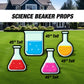 Science party cutout props yard sign lawn sign yard art Mad Scientist Party decorations STEM party flask beaker cut outs stands or stakes - EzCutoutz