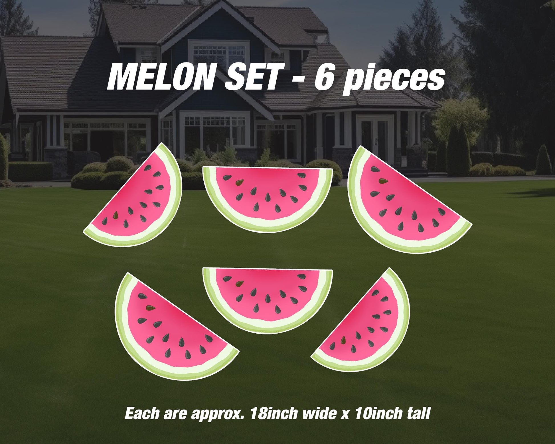 One Melon watermelon cutout, One in a melon yard sign, lawn sign, Frutti Tutti, birthday party event decoration Decor - EzCutoutz