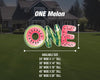 One Melon watermelon cutout, One in a melon yard sign, lawn sign, Frutti Tutti, birthday party event decoration Decor - EzCutoutz
