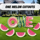 One Melon watermelon cutout, One in a melon yard sign, lawn sign, Frutti Tutti, birthday party event decoration Decor - EzCutoutz