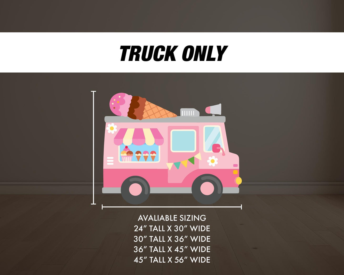 Icecream Backdrop Icecream Truck prop cutout sign, desserts prop, First scoop, two scoops, cutouts, sweets event sign, backdrop centerpieces - EzCutoutz