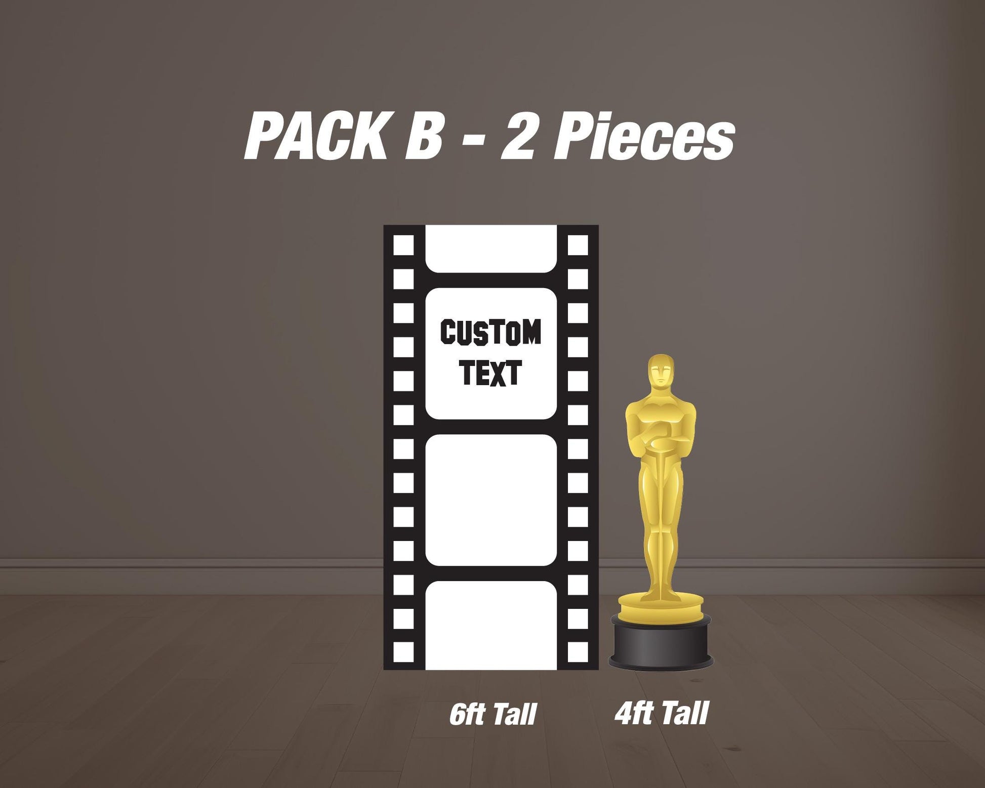 Movie Party Backdrop, Movie Night Backdrops with stands, NOT fabric. 4mm coroplast backdrop - EzCutoutz