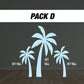 Blue palm tree Surfboard cutouts, tropical themed decorations, tropical party decor, party props, backdrop centerpieces, high res - EzCutoutz