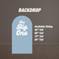 The BIG ONE Backdrop Props beach party Surf party themed Panel Backdrop with stands, Summer themed, big wave, groovy van, NOT fabric. - EzCutoutz