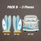The BIG ONE Backdrop Props beach party Surf party themed Panel Backdrop with stands, Summer themed, big wave, groovy van, NOT fabric. - EzCutoutz