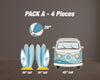 The BIG ONE Backdrop Props beach party Surf party themed Panel Backdrop with stands, Summer themed, big wave, groovy van, NOT fabric. - EzCutoutz
