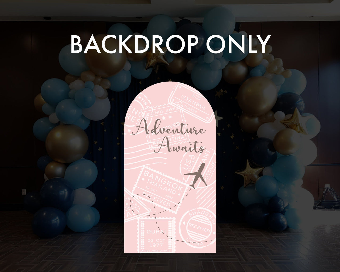 Travel Adventure Theme backdrop Birthday watercolor  airplane cutout decorations baby shower hot air balloon, backdrop, Rigid Boards - EzCutoutz