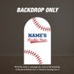 Rookie Year Backdrop Baseball themed Panel Backdrop with stands, NOT fabric. 4mm coroplast backdrop - EzCutoutz