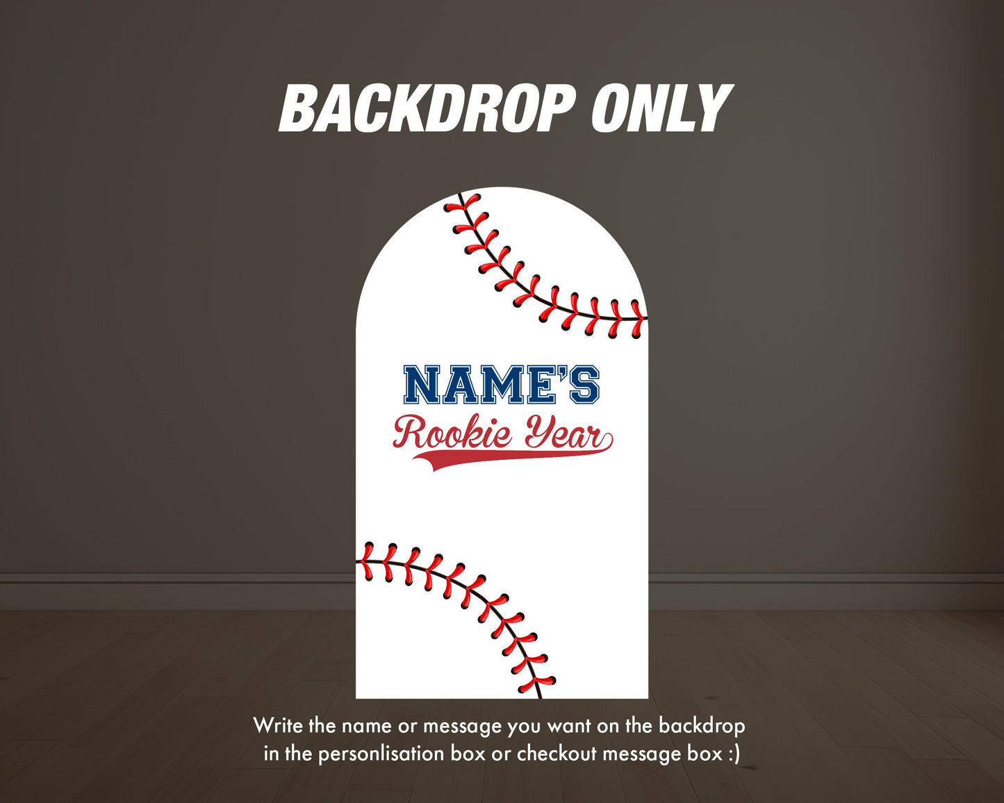 Rookie Year Backdrop Baseball themed Panel Backdrop with stands, NOT fabric. 4mm coroplast backdrop - EzCutoutz