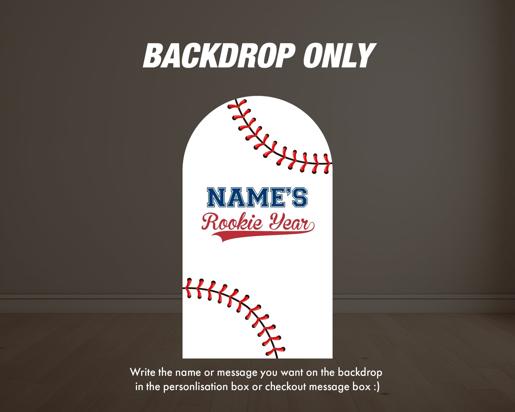 Rookie Year Backdrop Baseball themed Panel Backdrop with stands, NOT fabric. 4mm coroplast backdrop - EzCutoutz