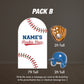 Rookie Year Backdrop Baseball themed Panel Backdrop with stands, NOT fabric. 4mm coroplast backdrop - EzCutoutz