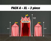 Circus Theme backdrop circus Birthday watercolor cutouts decorations baby shower, circus tent, ticket booth backdrop Rigid Boards NOT FABRIC - EzCutoutz