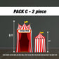 Circus Theme backdrop circus Birthday watercolor cutouts decorations baby shower, circus tent, ticket booth backdrop Rigid Boards NOT FABRIC - EzCutoutz
