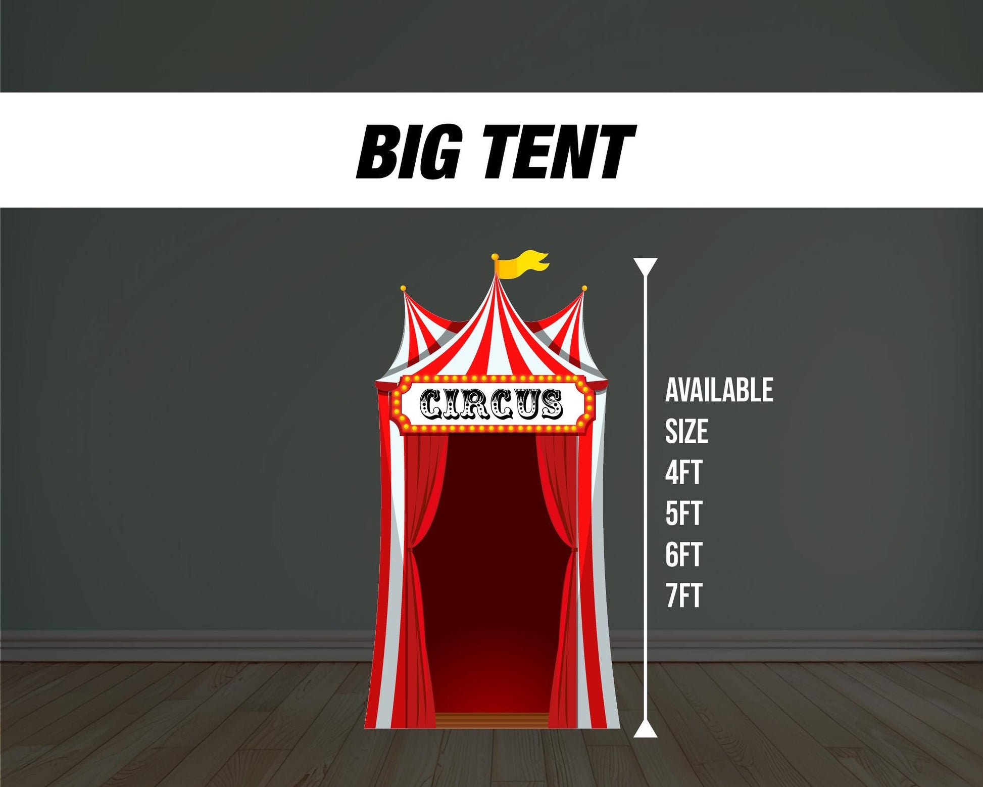 Circus Theme backdrop circus Birthday watercolor cutouts decorations baby shower, circus tent, ticket booth backdrop Rigid Boards NOT FABRIC - EzCutoutz
